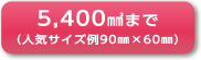 5,400㎟まで（人気サイズ例90㎜×60㎜）